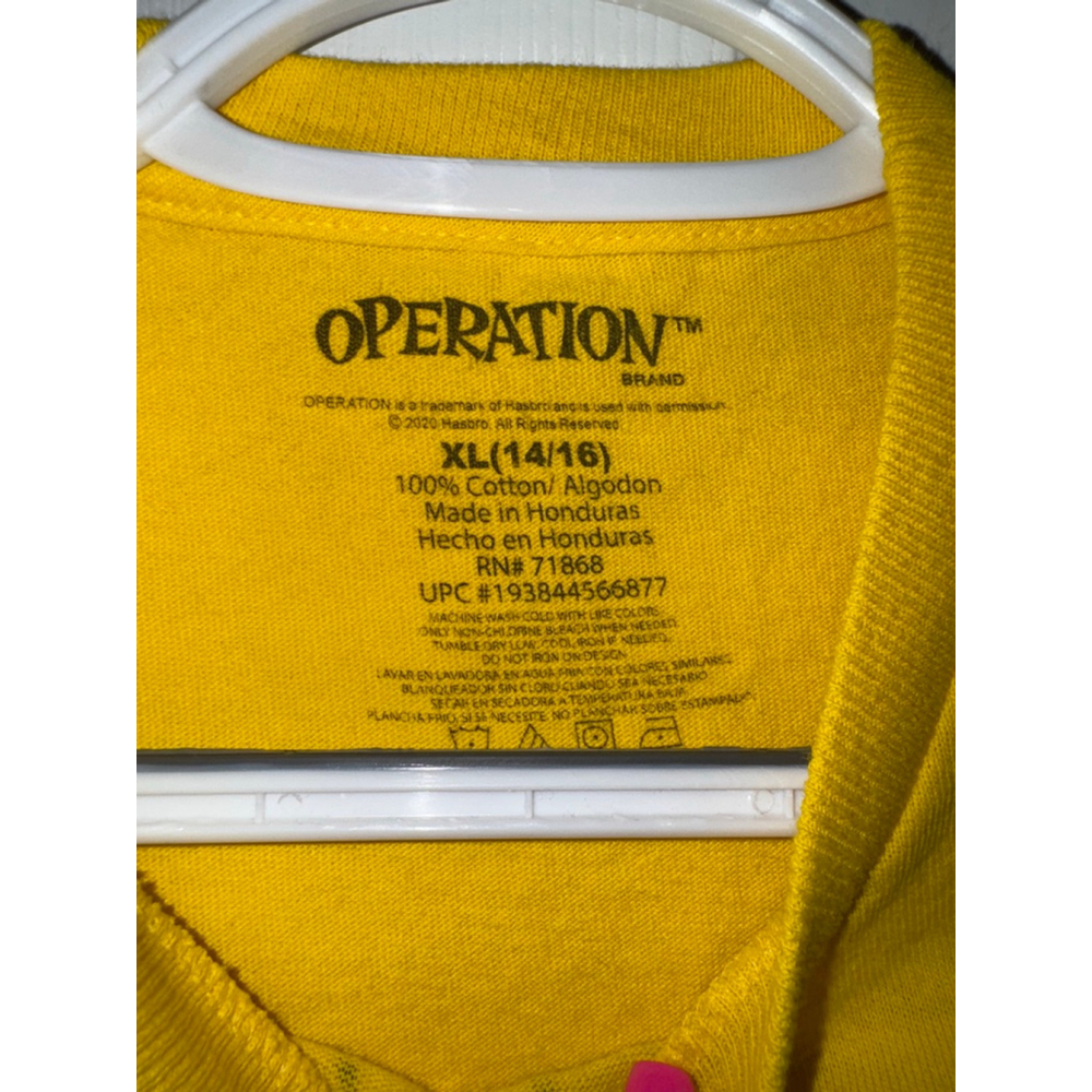 Boys Operation Yellow Red Operation Game Graphic Short Sleeve Tee XL (14/16) - Picture 2 of 4